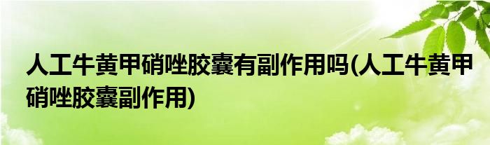 人工牛黄甲硝唑胶囊有副作用吗(人工牛黄甲硝唑胶囊副作用)