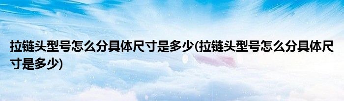 拉链头型号怎么分具体尺寸是多少(拉链头型号怎么分具体尺寸是多少)