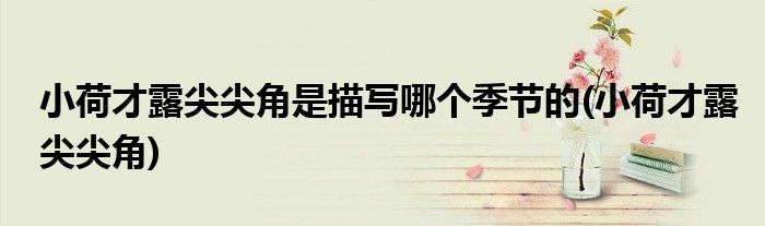 小荷才露尖尖角是描写哪个季节的(小荷才露尖尖角)