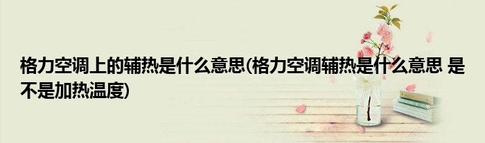 格力空调上的辅热是什么意思(格力空调辅热是什么意思 是不是加热温度)