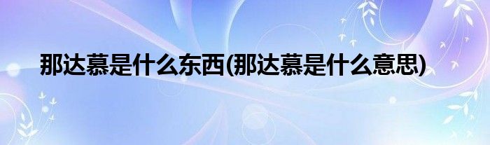 那达慕是什么东西(那达慕是什么意思)