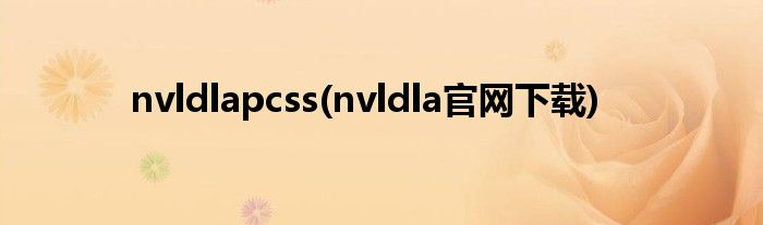 nvldlapcss(nvldla官网下载)