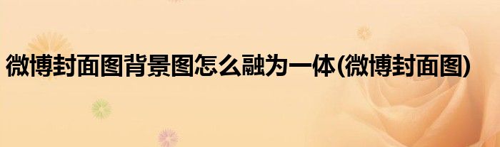 微博封面图背景图怎么融为一体(微博封面图)