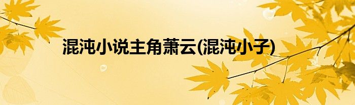 混沌小说主角萧云(混沌小子)
