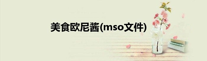 美食欧尼酱(mso文件)