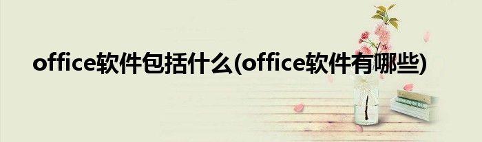 office软件包括什么(office软件有哪些)