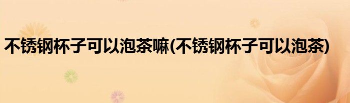 不锈钢杯子可以泡茶嘛(不锈钢杯子可以泡茶)