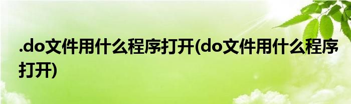 .do文件用什么程序打开(do文件用什么程序打开)