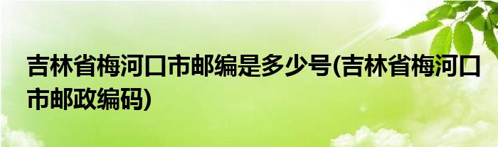 吉林省梅河口市邮编是多少号(吉林省梅河口市邮政编码)