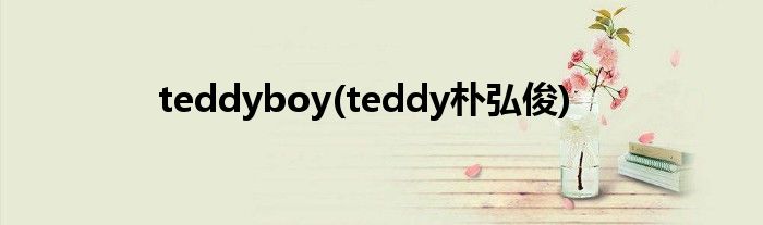 teddyboy(teddy朴弘俊)