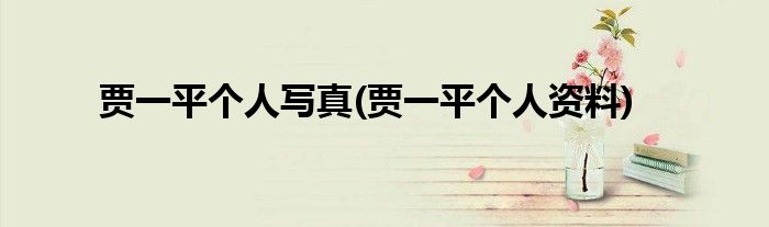贾一平个人写真(贾一平个人资料)