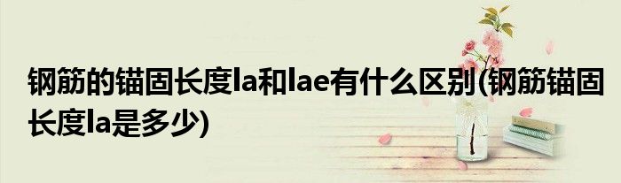 钢筋的锚固长度la和lae有什么区别(钢筋锚固长度la是多少)