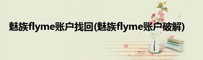 魅族flyme账户找回(魅族flyme账户破解)