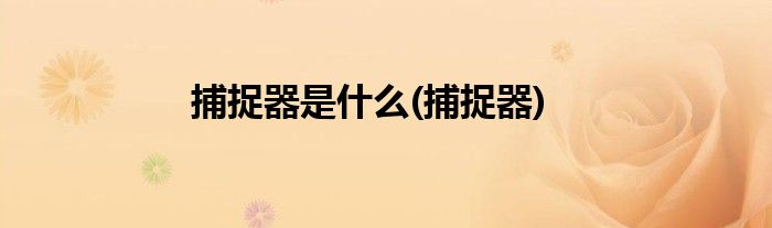 捕捉器是什么(捕捉器)