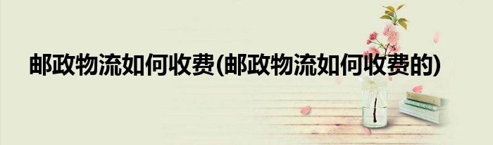 邮政物流如何收费(邮政物流如何收费的)