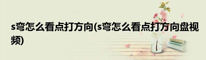 s弯怎么看点打方向(s弯怎么看点打方向盘视频)