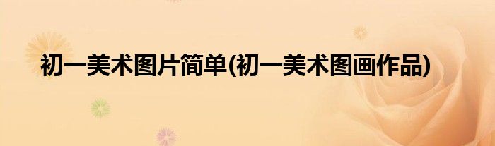 初一美术图片简单(初一美术图画作品)