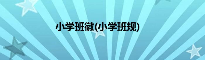 小学班徽(小学班规)