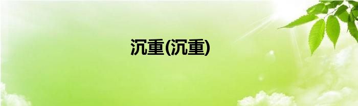 沉重(沉重)