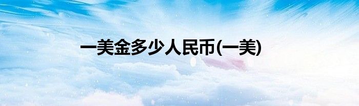 一美金多少人民币(一美)