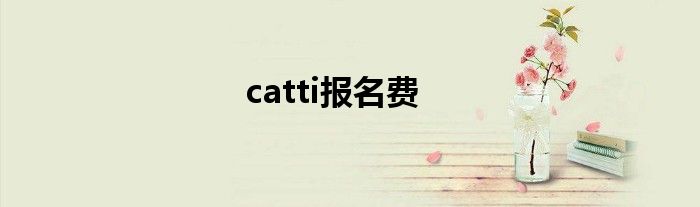 catti报名费