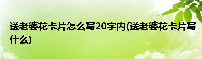 送老婆花卡片怎么写20字内(送老婆花卡片写什么)