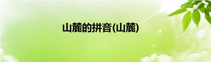山麓的拼音(山麓)