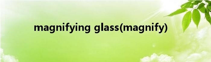 magnifying glass(magnify)