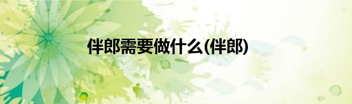 伴郎需要做什么(伴郎)