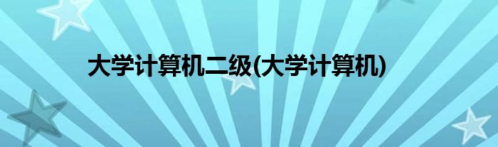 大学计算机二级(大学计算机)