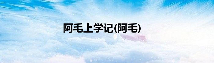 阿毛上学记(阿毛)
