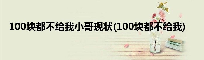 100块都不给我小哥现状(100块都不给我)