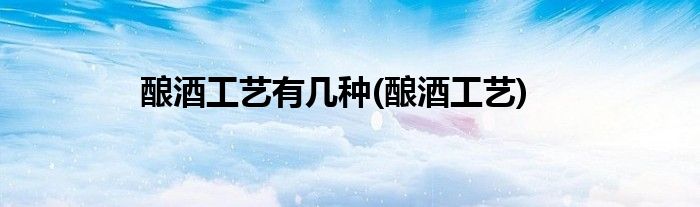酿酒工艺有几种(酿酒工艺)