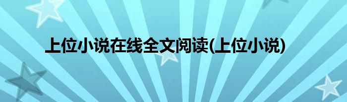 上位小说在线全文阅读(上位小说)