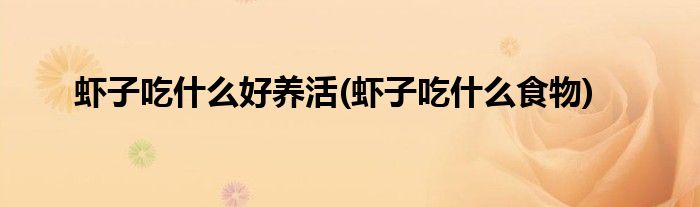 虾子吃什么好养活(虾子吃什么食物)