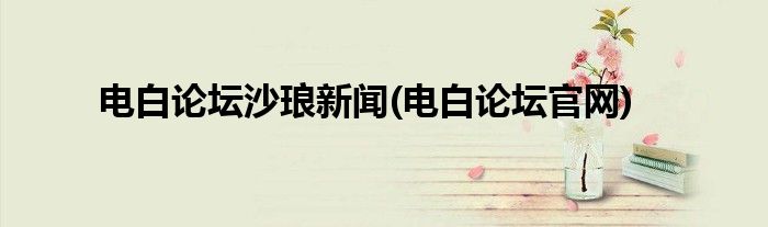 电白论坛沙琅新闻(电白论坛官网)
