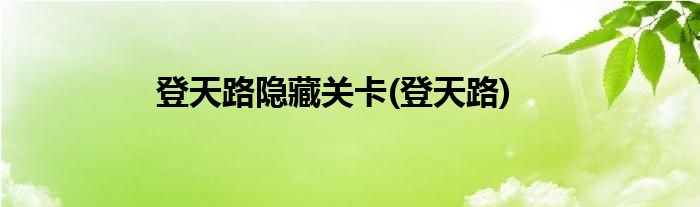 登天路隐藏关卡(登天路)