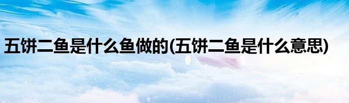 五饼二鱼是什么鱼做的(五饼二鱼是什么意思)