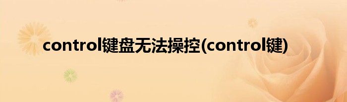 control键盘无法操控(control键)