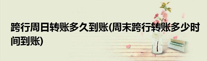 跨行周日转账多久到账(周末跨行转账多少时间到账)