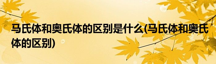 马氏体和奥氏体的区别是什么(马氏体和奥氏体的区别)