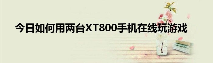 今日如何用两台XT800手机在线玩游戏