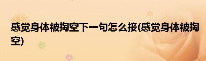 感觉身体被掏空下一句怎么接(感觉身体被掏空)