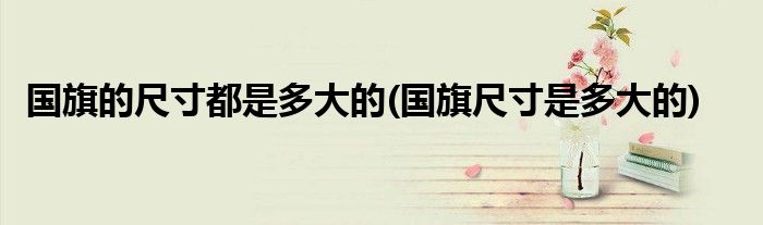 国旗的尺寸都是多大的(国旗尺寸是多大的)