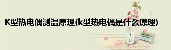 K型热电偶测温原理(k型热电偶是什么原理)