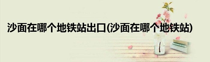 沙面在哪个地铁站出口(沙面在哪个地铁站)