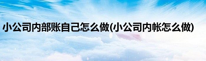 小公司内部账自己怎么做(小公司内帐怎么做)