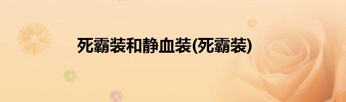死霸装和静血装(死霸装)