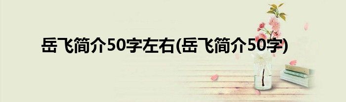 岳飞简介50字左右(岳飞简介50字)