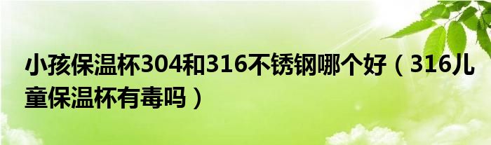 小孩保温杯304和316不锈钢哪个好（316儿童保温杯有毒吗）